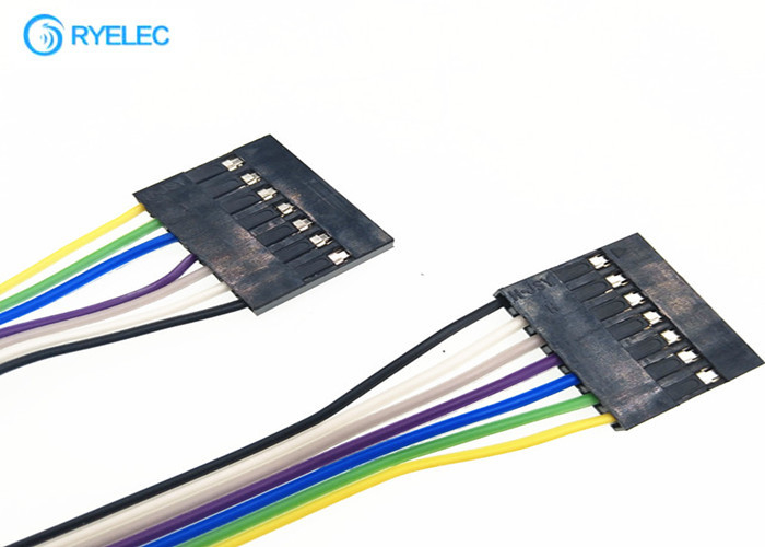 Female To Female Simple Wiring Harness Rainbow Ribbon Wire 7 Pin 40cm 1p To1p Connector supplier