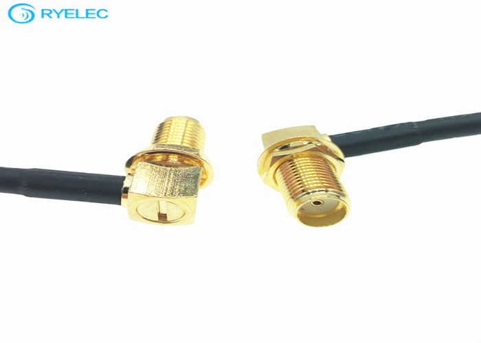 RG174 Plated Gold RF Coaxial Extension Cable SMA RA Female To SMA Male