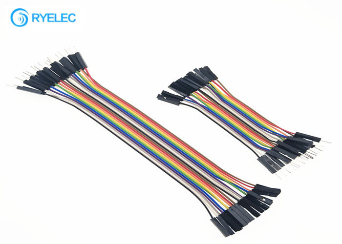 Male To Female Jumper Flat Ribbon Cable Assembly For Breadboard Prototyping