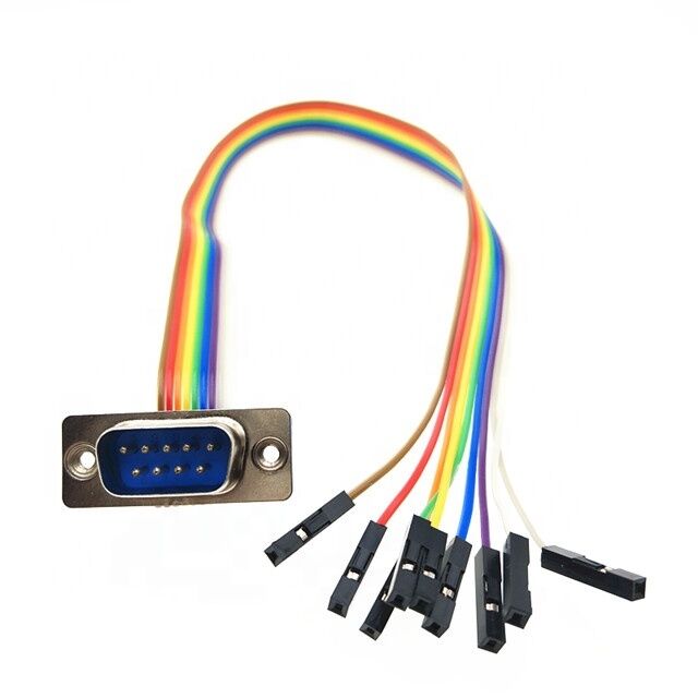 Customized Length 2.54mm Pitch RoHS Certified Flat Ribbon Cable for DB9 Dupont Connector