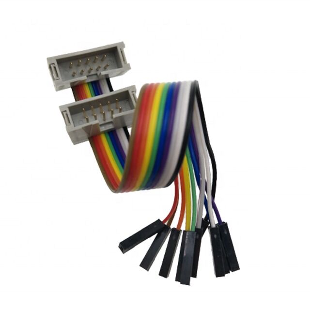 10 Pin Dual IDC Socket Male Connector with 2.54mm Pitch Gold-Plated Flat Ribbon Breakout Cable