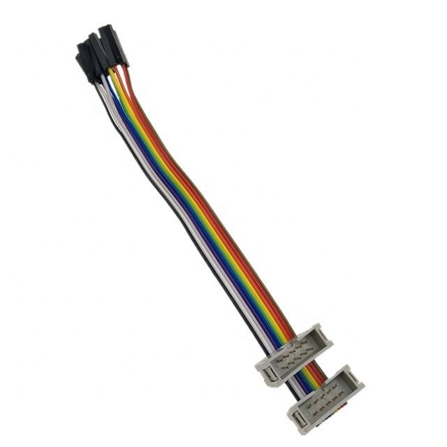 10 Pin Dual IDC Socket Male Connector with 2.54mm Pitch Gold-Plated Flat Ribbon Breakout Cable