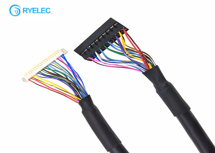 2*10 Pin Lcd Lvds Cable Hirose DF19G-20S-1C 20 Pin Crimp Terminal To Dupont 2mm Pitch 2 Rows