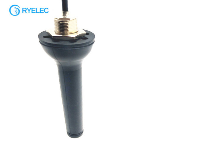 Outdoor IP67 Robust Black Long GSM GPRS Antenna 149mm 868mhz Tetra Through Hole Screw Mounting