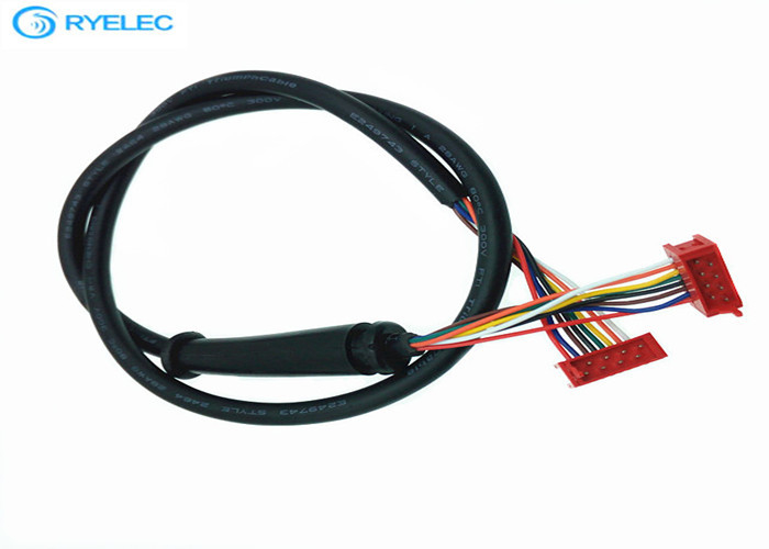 2178712-8 Micro Match 8 Pin Red Idc Cable Assembly , 2464 28AWG Electri Cable Assemblies supplier