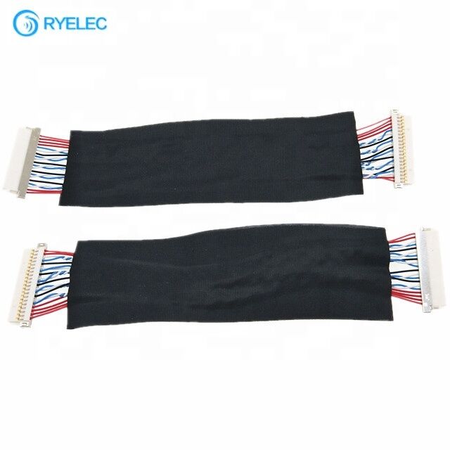 Hot Sale 20pin 1.0mm Pitch HRS DF19-20S-1C Both End Shield Flat Lvds Cable Assembly for Hydraulic Jack