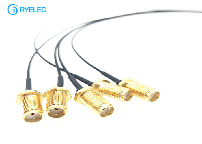 Extension SMA Female Bulkhead RF Cable Assemblies To 1.37 Mm Cable Ufl IPX RF Connector supplier