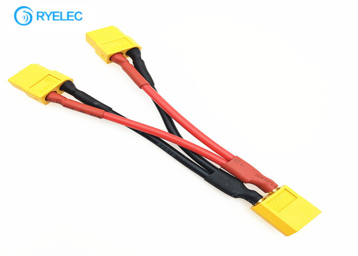 Male To Two Female Connector XT60 Y Custom Wire Harness For Two LIPO Batteries In Parallel
