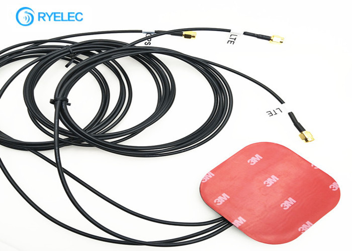 External Big Size 2* 4G LTE Antenna Glue Adhesive Combo Square With Right Angle Sma supplier