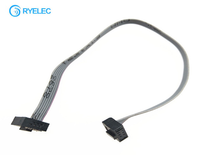6 Pin Female Flat Ribbon Cable Assembly 100mm FC / IDC Socket Connection For Ratchet