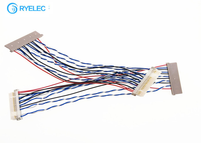 Df14 To Df19 Laptop Coaxia LVDS Cable Assembly 20 Pin To 20 Pin  For Lcd Display