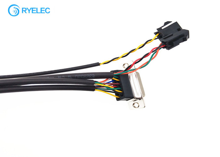 Db25 Custom Cable Assemblies D - Sub Female To 51021 4p 7p 8p 14p 1.25mm With Molex 3.0