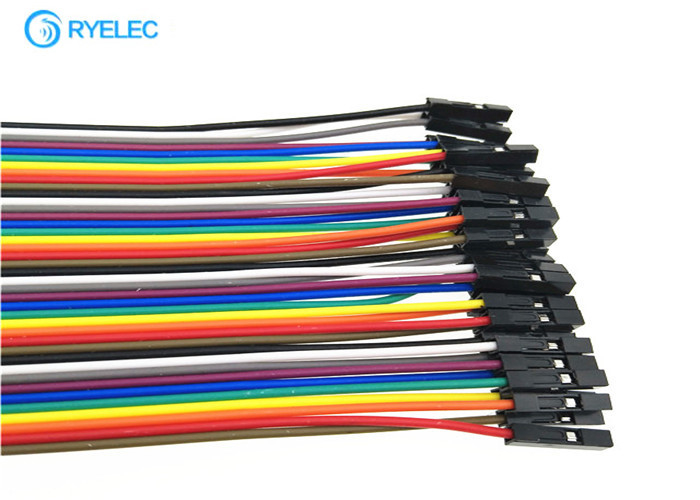 20cm 40 Pin Rainbow Ribbon Cable Female To Female Dupont Ul2651 28 Awg Flat Jumper Cable