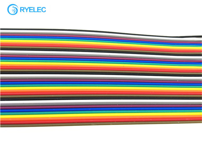 20cm 40 Pin Rainbow Ribbon Cable Female To Female Dupont Ul2651 28 Awg Flat Jumper Cable