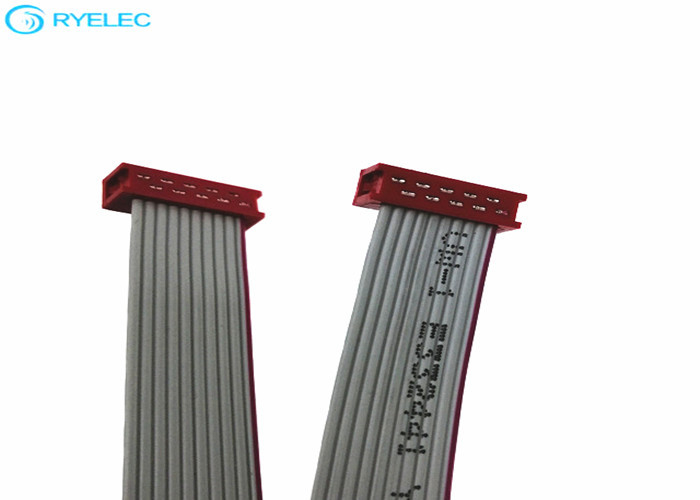 Micro Match Socket B Type Red H IDC Ribbon Cable Assembly 28 Awg Grey With 2561