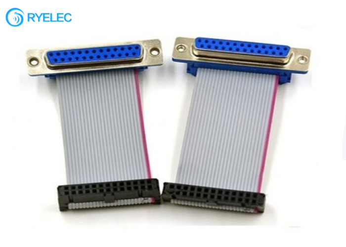 25P - DB Female Connector To 2.54mm IDC Dual Row (2*13)26 Pin Socket Ribbon Cable supplier