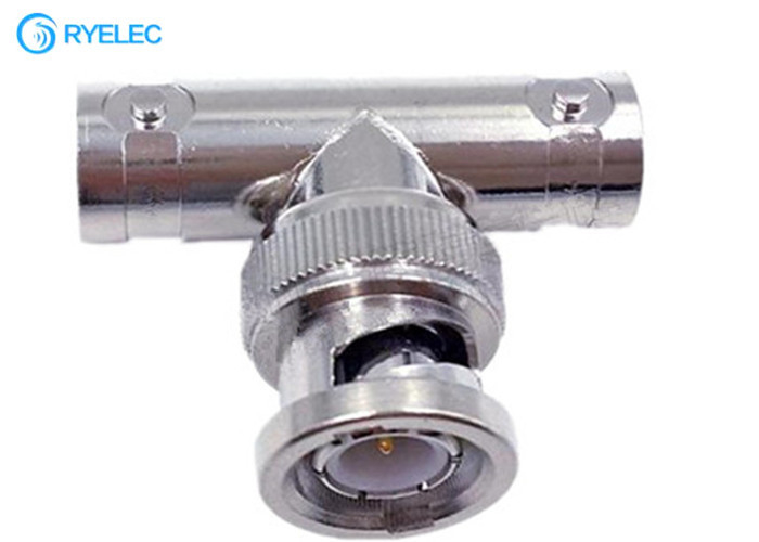 T Shape Bnc Connector Male Plug To Double Bnc Female Splitter Adapter Connector For Cctv
