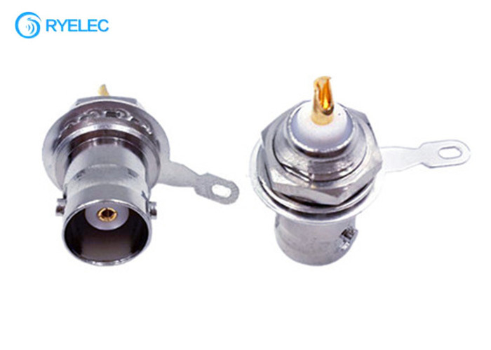 Solder Type 75ohm Straight Bulkhead Female Bnc Adapter For Cable Rg141 Antenna Conector supplier