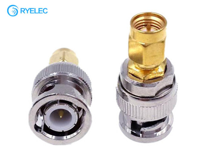Plated Rf Straight Antenna Adapter Sma Male To Bnc Male Connector supplier