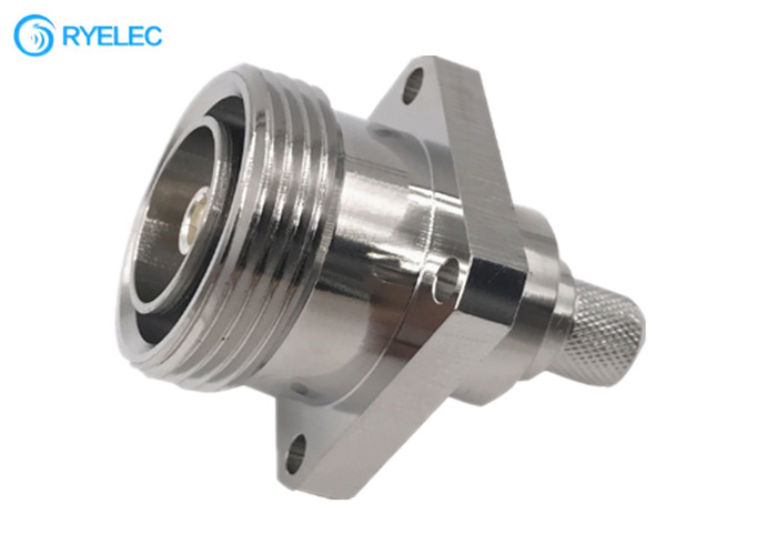 Straight Panel Mount SMA Female Connector , 7 / 16 DIN Type Female Aerial Connector supplier