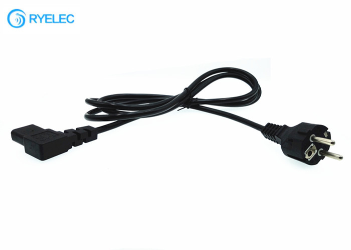 Power Cord European Schuko Iec 60320 C13 Left Angle 3*1.0mm2 Cable