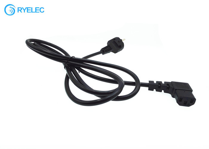 Power Cord European Schuko Iec 60320 C13 Left Angle 3*1.0mm2 Cable