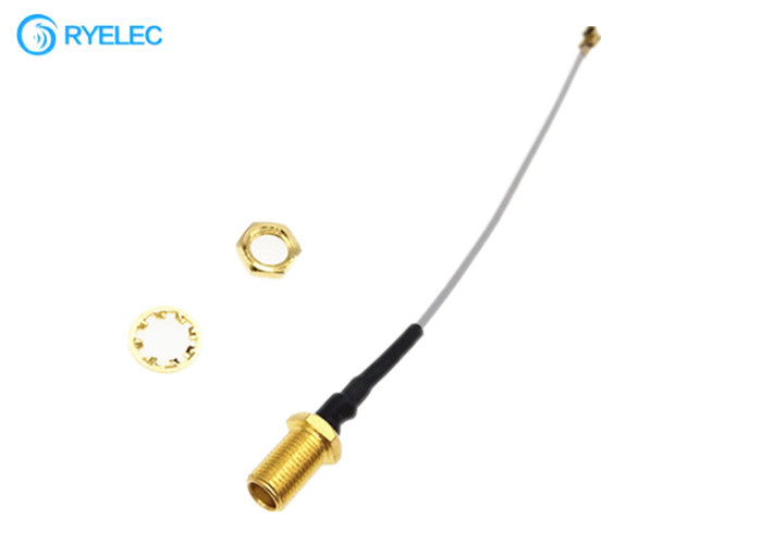 MCX Female Bulkhead To IPEX UFL Connector Pigtail Jumper 1.13mm Extension Cable supplier