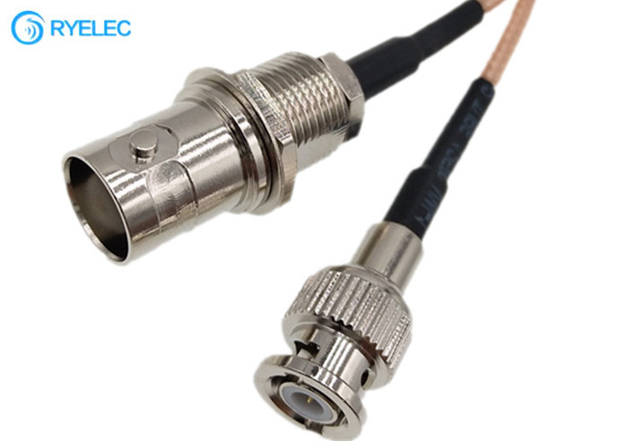 Mini Micro Bnc Male Q6 To Rear Bulkhead Mount Crimp Connection Bnc Female Rg316 Cable supplier