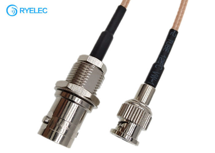 Mini Micro Bnc Male Q6 To Rear Bulkhead Mount Crimp Connection Bnc