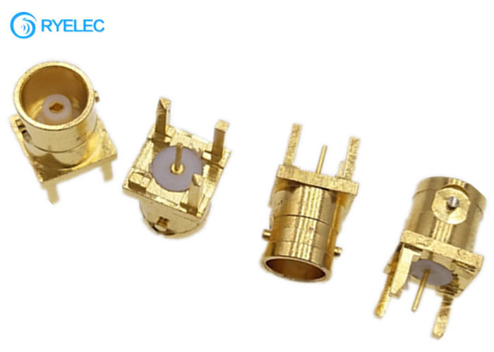 Micro Bnc Female Straight Pcb Mounting Hole Jack 3 Legs Mini Connector Adapter For Solder