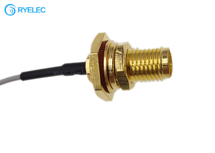 Waterproof IP67 SMA Female Connector With Ring To Ipex 150mm 1.13mm Pigtail RF Cable