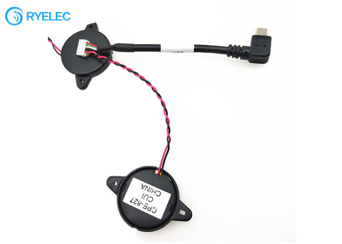 Jst Ghr-06v-S To Usb Mini B Male 90 Degree Right Shielded To CUI CPE-827 Twisted Cable