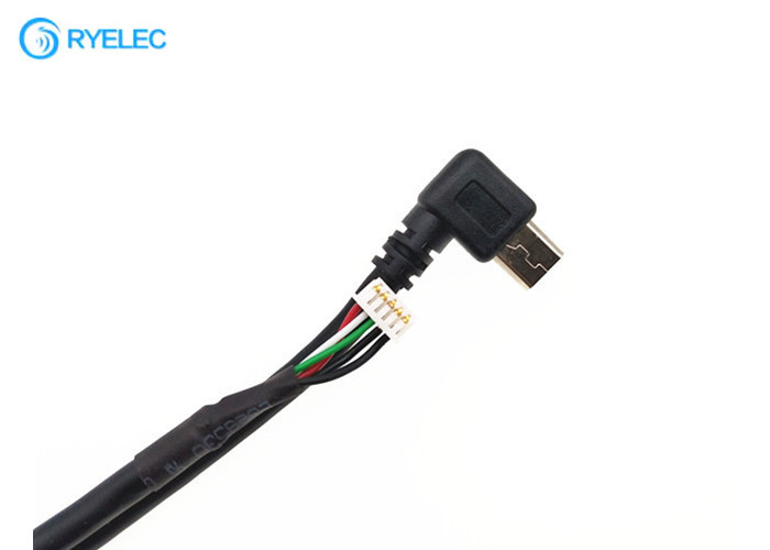 Micro USB B Righ Angle Male To 1.25mm Pitch Molex 5 Way 51021-0500 Adapter Cable