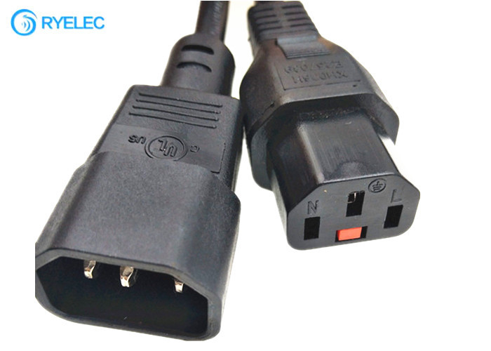 IEC 320 C13 To C14 Power Cord Plug With 18awg PDU Lock Mains Power Cable Leads