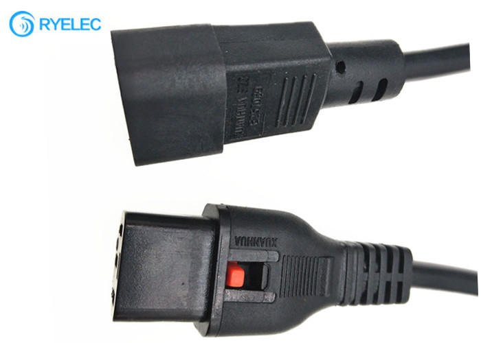 IEC 320 C13 To C14 Power Cord Plug With 18awg PDU Lock Mains Power Cable Leads