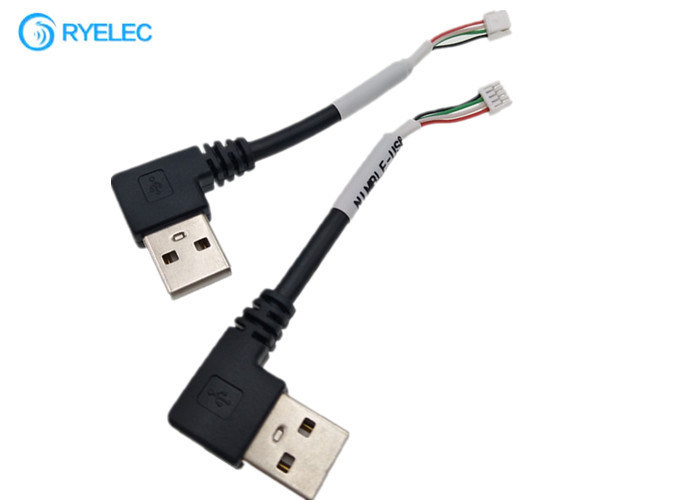 Custom Usb A Type Male 90 Degree Right Angle Connector To 4pin Jst Gh 1.25mm Pitch Cable