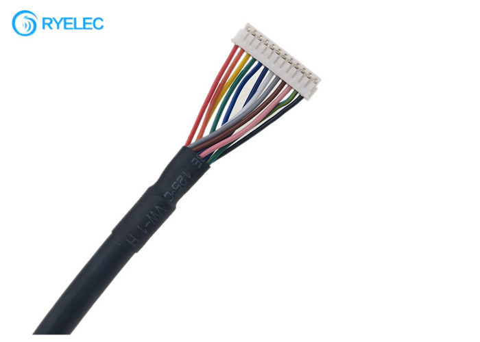 26 Awg Sheathed Insulation Jacket Flexible Pvc Cable Jst 12 Pin Zh 1.5mm Pitch With UL2464