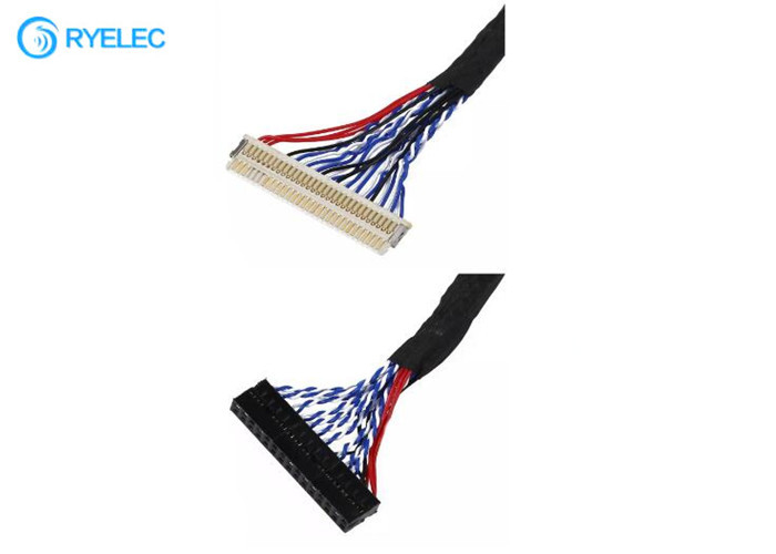 Electronics Wiring Loom Lvds Lcd Connector Fi-X30 Series To 30 Pin Dupont 2.0mm Pitch Cable