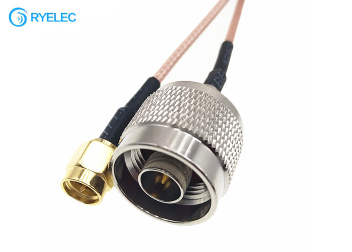 N Male Plug Straight To Gold Plated SMA Male Pigtail Antenna Cable Coaxial