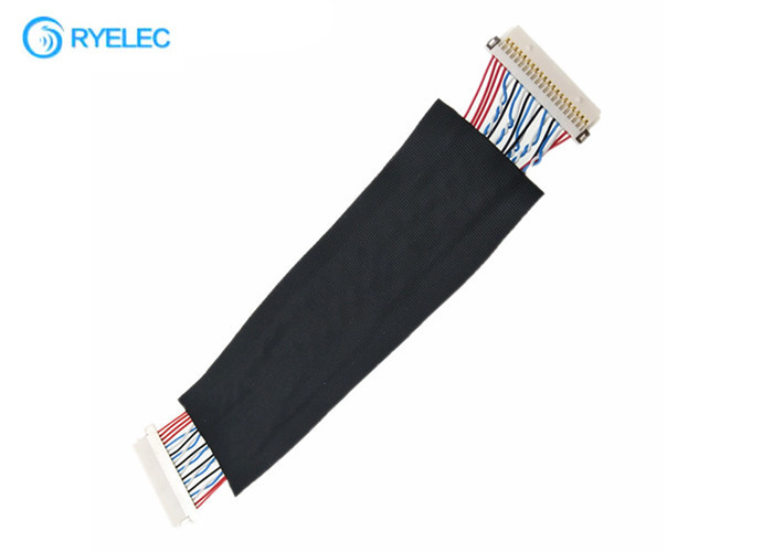 20pin 1.0mm  DF19-20S-1C Both End Shield Flat Lvds Cable Assembly For Hydraulic Jack