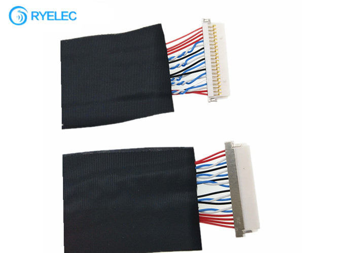 20pin 1.0mm  DF19-20S-1C Both End Shield Flat Lvds Cable Assembly For Hydraulic Jack