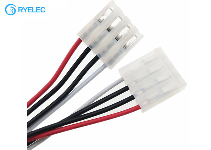White 3.96mm Pitch Pa66 4pin Female Connector To Molex3.96 With 1007 22awg Wire Harness