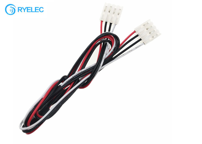 White 3.96mm Pitch Pa66 4pin Female Connector To Molex3.96 With 1007 22awg Wire Harness