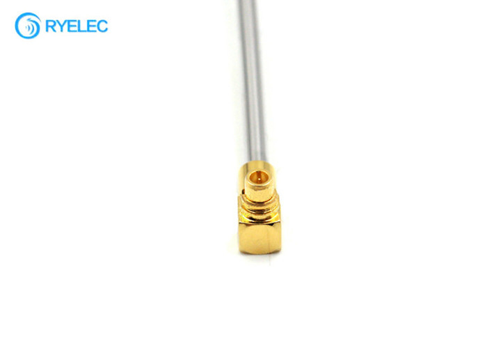 0-20GHZ SMA Female Bulkhead To MMCX Right Angle Male RG405 086 Semi-Rigid RF Pigtail Cable