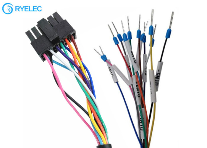 Molex 3.0 43025-1200 Micro Fit To Ferrule Terminal  Wire Harness With 2464 24awg Pvc Cable
