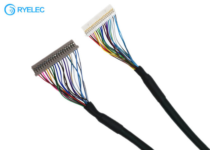 20pin 1.0mm Pitch DF14 To DF19 Hirose Connector LVDS Cable For Stripping Machine With UL20276 supplier