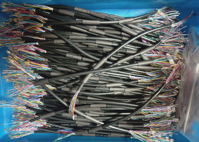 20pin 1.0mm Pitch DF14 To DF19  Connector LVDS Cable For Stripping Machine With UL20276