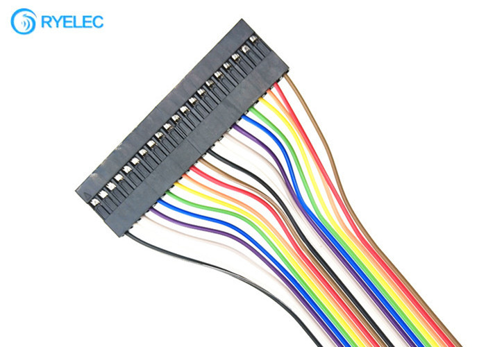 2.54mm 20P Dupont With Premium Standard 1.27mm Pitch 20 Pins Flat Rainbow Ribbon Cable