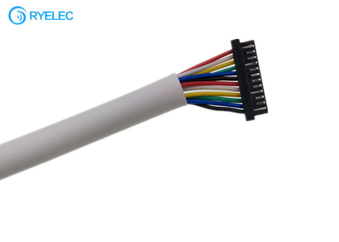 12Pin 0.8mm Pitch DF52-12P-0.8C CL0668-0008-6-21 Wire Harness White PVC Tube For LCD Panel
