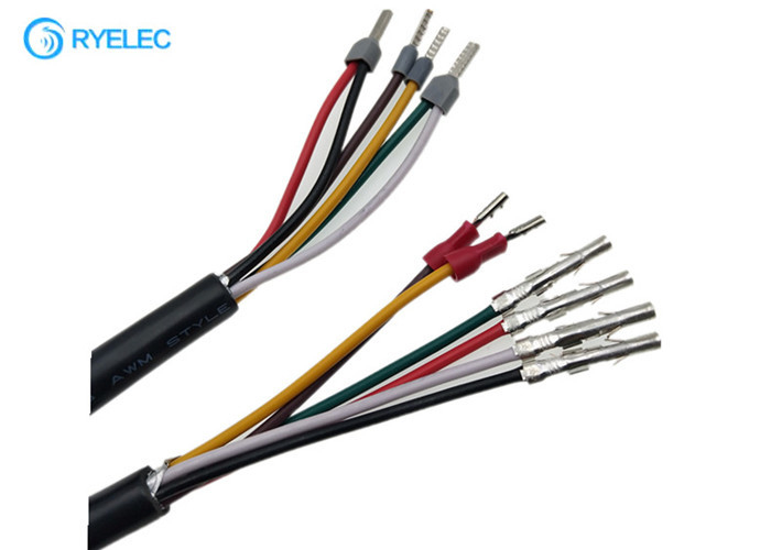 Custom 2464 18AWG Cable For 2.8*0.5/Pin Ground Insulated Electrical Wire Crimp Terminal Spade Connector